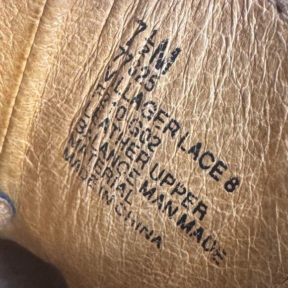 Frye Vintage Y2K Villager Boot Lace Up Zip Stitch Chunky Heel Black Size 7 1/2 - Picture 5 of 9